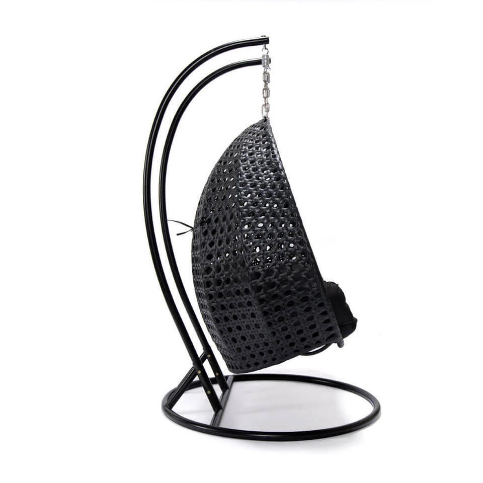 Merkloos HOME DELUXE Polyrotan Hangstoel TWIN Zwart Pure 4 Merkloos HOME DELUXE Polyrotan Hangstoel TWIN Zwart Pure - Afbeelding 4