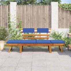 VidaXL - Tuinbank - Blauw - Acaciahout - 190 Cm - 2-in-1 - Met Kussen -Leenbakker Winkel 166c41c68e8f4da59d847359b8d73717