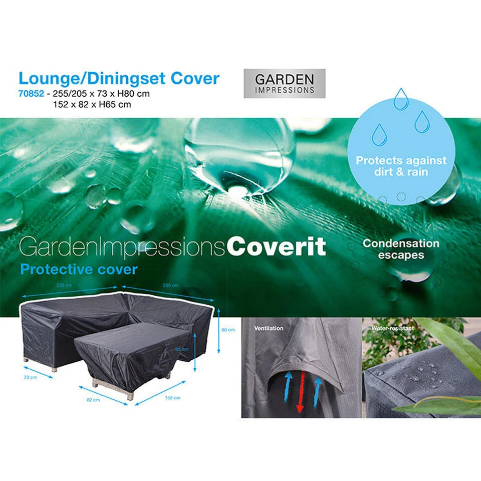 Garden Impressions Lounge Dining Hoes 255/205x73xH80 En 152x82xH65 Cm 1 Garden Impressions Lounge Dining Hoes 255/205x73xH80 En 152x82xH65 Cm