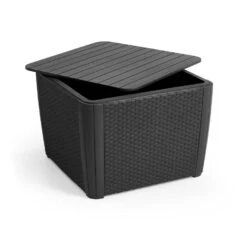 Keter Luzon Plus Opbergtafel - 57x57x43cm - Grafiet -Leenbakker Winkel 1814333648 0103