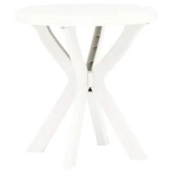 VidaXL Bistrotafel Ø70 Cm Kunststof Wit