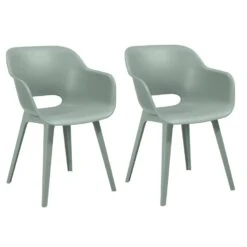 Keter Akola Tuinstoelen - 2 Stuks -56.5x55x80cm - Vintage Green