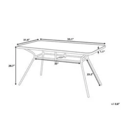 Beliani Tuintafel LIVO - Zwart Staal -Leenbakker Winkel 1996123690 0103