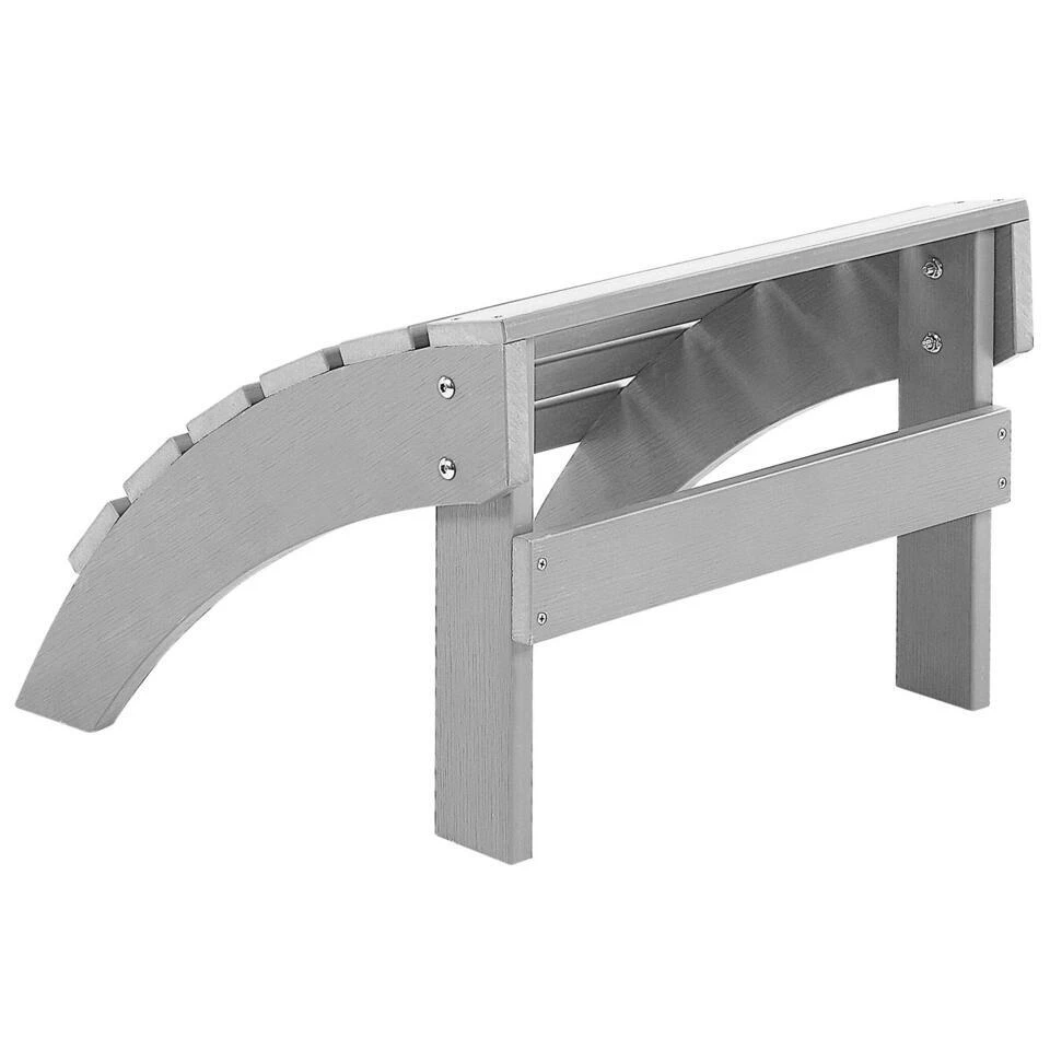 Beliani Voetenbankje ADIRONDACK - Grijs Kunsthout 4 Beliani Voetenbankje ADIRONDACK - Grijs Kunsthout - Afbeelding 4