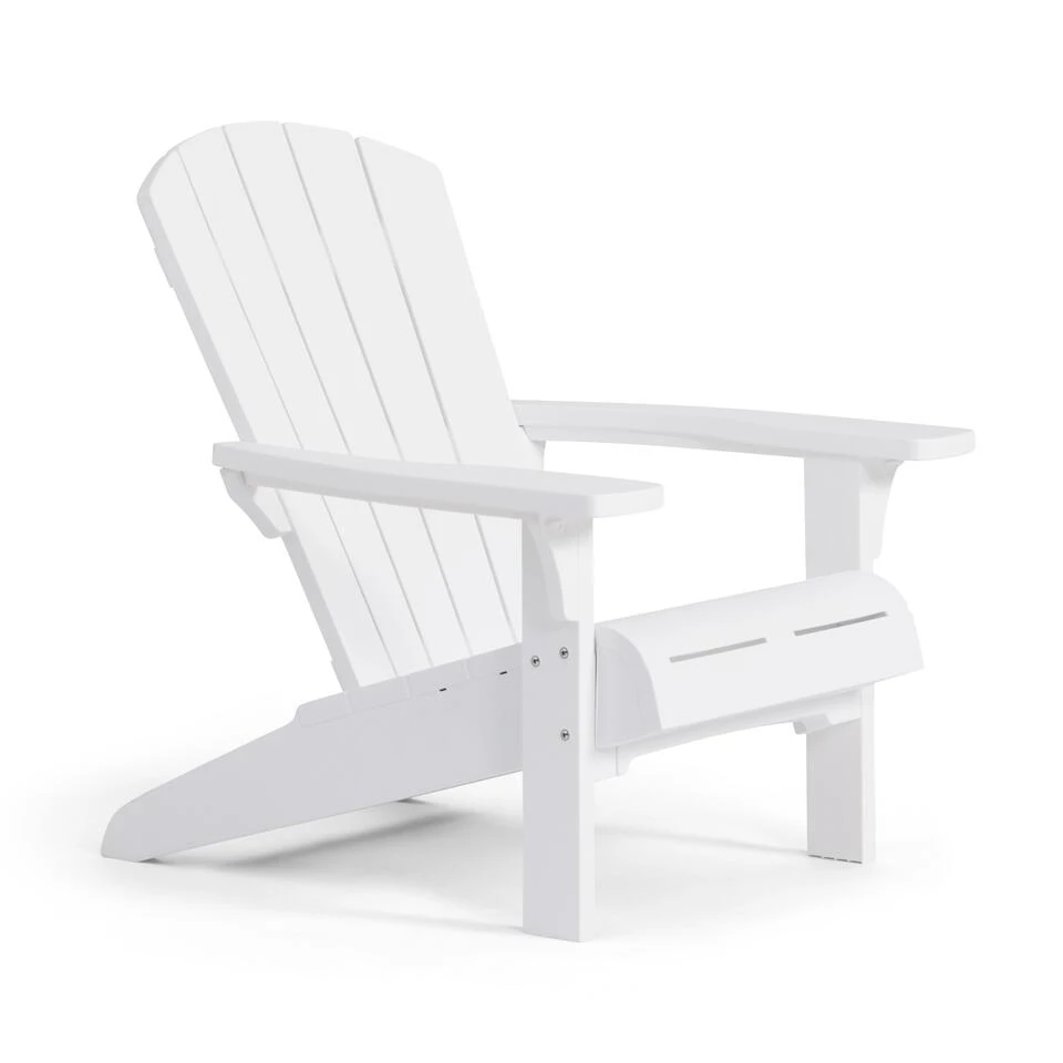 Keter Troy Adirondack Tuinstoel - Set Van 2 - 85x80x96.5cm - Wit 2 Keter Troy Adirondack Tuinstoel - Set Van 2 - 85x80x96.5cm - Wit - Afbeelding 2