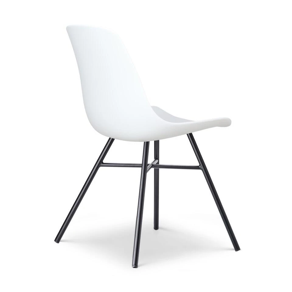 Nolon Noa-Pip Kunststof Tuinstoel Wit - Zwart Onderstel 8 Nolon Noa-Pip Kunststof Tuinstoel Wit - Zwart Onderstel - Afbeelding 8