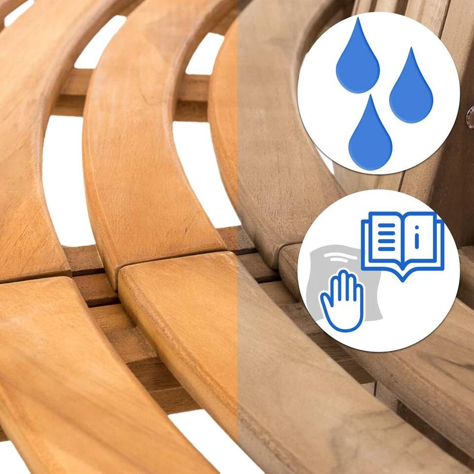 CLP Teakbank Leming 200 Cm 4 CLP Teakbank Leming 200 Cm - Afbeelding 4