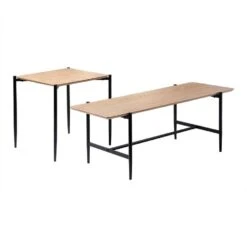 CALICOSY - Set Van 2 Salontafels JESSIE - Licht Hout - 38x100x40 Cm 12 CALICOSY - Set Van 2 Salontafels JESSIE - Licht Hout - 38x100x40 Cm -Leenbakker Winkel 1eb783b386124bed9f05137080977510