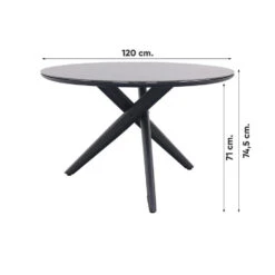 Dublin Ronde Tuintafel Ø120 Cm. - Antraciet -Leenbakker Winkel 1eed4cb7d64c49f085263b9eb360235f