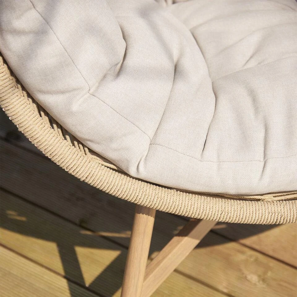 Lisomme Ayla Rattan Tuin Loungestoel Beige - Met Zitkussens 5 Lisomme Ayla Rattan Tuin Loungestoel Beige - Met Zitkussens - Afbeelding 5