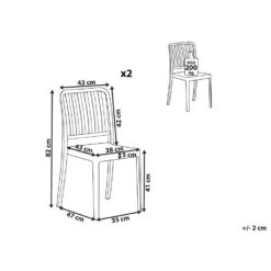 Beliani Tuinstoel SERSALE - Wit Synthetisch Materiaal -Leenbakker Winkel 2069edf8524d4b52926771692ba20a16