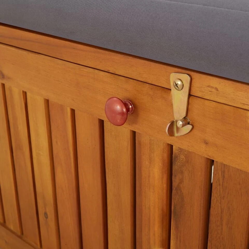 VidaXL - Bank - Grijs - Hout - 148 X 62 X 84 Cm 7 VidaXL - Bank - Grijs - Hout - 148 X 62 X 84 Cm - Afbeelding 7