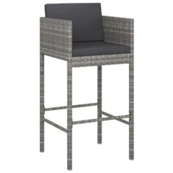 VidaXL - Tuinbarset - Grijs - Poly Rattan - 5 Stuks - Met Kussens 12 VidaXL - Tuinbarset - Grijs - Poly Rattan - 5 Stuks - Met Kussens -Leenbakker Winkel 22a7b09b6a574982ae7dc5cbefd569b1