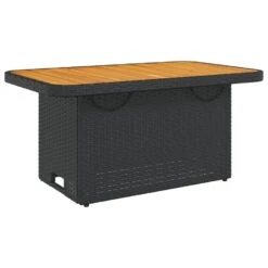 VidaXL - Tuintafel - Zwart - Poly Rattan En Hout - 90 X 55 X 71 Cm -Leenbakker Winkel 22fb61a94e224aeb89f742dd3c296ea6
