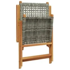 VidaXL - Tuinstoelen - Grijs - Acaciahout En Poly Rattan - 2 Stuks -Leenbakker Winkel 25777dbf54ad432997d2a88a0606942b