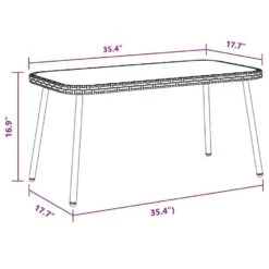 VidaXL - Salontafel - Zwart - Poly Rattan - 90 X 45 X 43 Cm -Leenbakker Winkel 260f20fbc9d14935b1fda099582e3f20 1