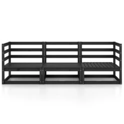 VidaXL Tuinbank 3-zits Massief Grenenhout Zwart -Leenbakker Winkel 2655acd44e8c4c439b68eaa42eaf3fe8