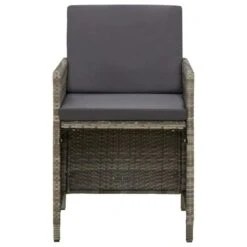 VidaXL - Buitenstoel - Grijs - Poly Rattan - 4 Stuks -Leenbakker Winkel 2693d412e44f4eb8bd7212a66966d685