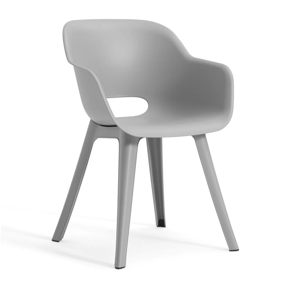 Keter Akola Tuinstoelen - 2 Stuks - 56,5x55x80cm - Grijs 2 Keter Akola Tuinstoelen - 2 Stuks - 56,5x55x80cm - Grijs - Afbeelding 2