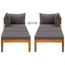 VidaXL - Ligbed Met 1 Armleuning - Grijs - Acaciahout 15 VidaXL - Ligbed Met 1 Armleuning - Grijs - Acaciahout -Leenbakker Winkel 27709cb0b1824cf6aec8107a78c16dfc