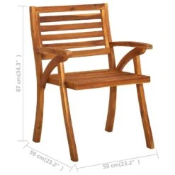VidaXL - Tuinstoelen - Bruin - Acaciahout - 3 Stuks -Leenbakker Winkel 277b69057912474d88541662bfdac51e