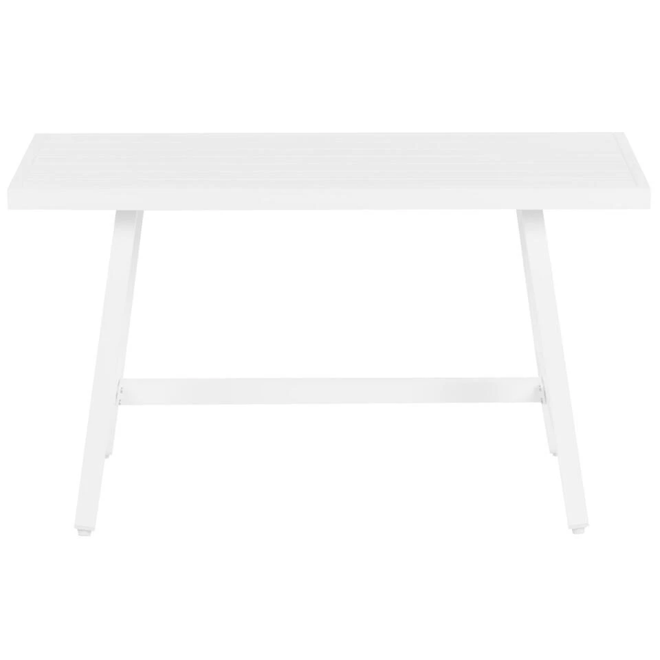FRATTE - Tuintafel - Wit - Aluminium 5 FRATTE - Tuintafel - Wit - Aluminium - Afbeelding 5