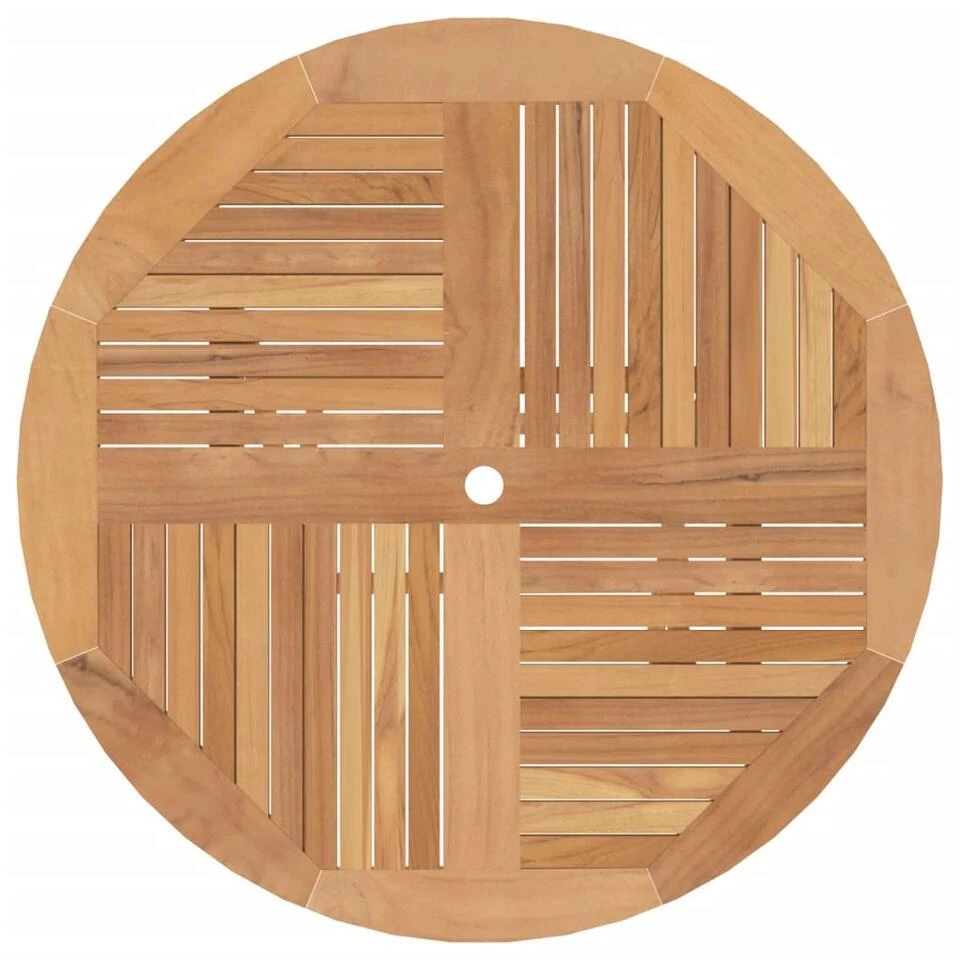 VidaXL - Tuintafel Inklapbaar - Bruin - Massief Teakhout - Ø 110x75 Cm 6 VidaXL - Tuintafel Inklapbaar - Bruin - Massief Teakhout - Ø 110x75 Cm - Afbeelding 6