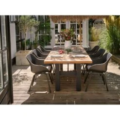 Hartman Heron Dining Tuintafel 240x100 Cm. - Zwart/Teak -Leenbakker Winkel 297ff9512803473eb504112b85e4a210