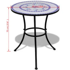 VidaXL Bistrotafel 60 Cm Mozaïek Blauw En Wit -Leenbakker Winkel 2b27375a22b44249bf38ba86d806060b