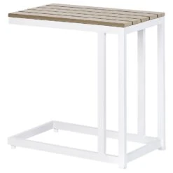 MESSINA - Bijzettafel - Lichthout/Wit- 60 X 35 Cm - Plastichout -Leenbakker Winkel 2ba3a6f1994a4b25919d66aa91b203ca