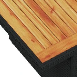 VidaXL - Tuintafel - Zwart - Poly Rattan En Acaciahout - 100x55x73 Cm -Leenbakker Winkel 2c5190aa11c3451785b96b862c7a2683