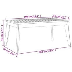 VidaXL - Tuintafel - Bruin - Acaciahout - 100 X 55 X 45 Cm -Leenbakker Winkel 2cd37d8d7f854ef2ada619d099daefb3