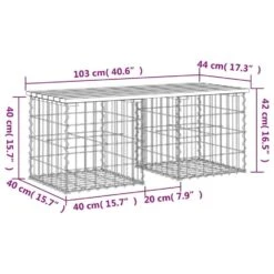 VidaXL - Tuinbank Schanskorfontwerp - Massief Grenenhout - 103x44x42 Cm -Leenbakker Winkel 2e239cd75c3c40a097e0f7af5fda128f