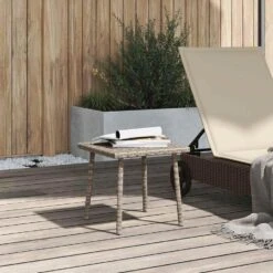 VidaXL - Tuin Salontafel - Grijs - Poly Rattan - 40 X 40 X 37 Cm -Leenbakker Winkel 2e5b3c0a20034e49ba2c818e6c78817c