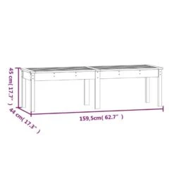 VidaXL - Tuinbank 2-zits - Zwart - Grenenhout - 159.5 X 44 X 45 Cm 15 VidaXL - Tuinbank 2-zits - Zwart - Grenenhout - 159.5 X 44 X 45 Cm -Leenbakker Winkel 2e9b842873de4127a3c3c5aaf70dc75f
