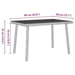 VidaXL - Tuin Salontafel - Grijs - Poly Rattan - 60 X 40 X 37 Cm 15 VidaXL - Tuin Salontafel - Grijs - Poly Rattan - 60 X 40 X 37 Cm -Leenbakker Winkel 2f89a396003047259f200c77ad2f6b00