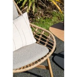 Castello Lounge Fauteuil - Light Teak Look - Natural Rotan-merino Sand -Leenbakker Winkel 2fd99a74a32c43a7b1fde4bd8bff01be