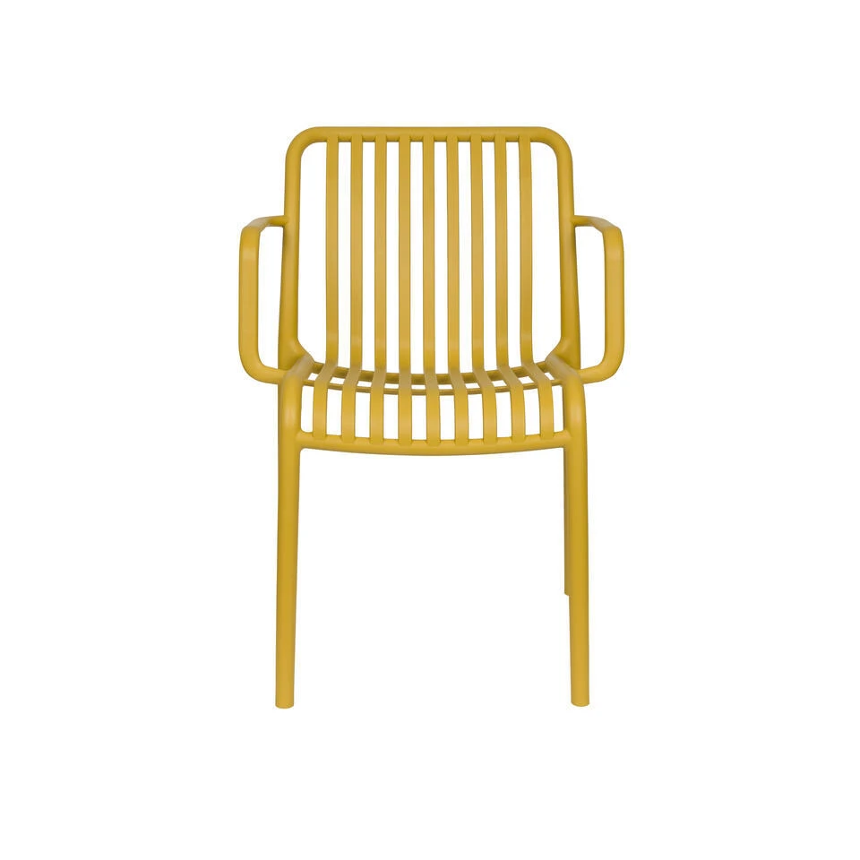 Housecraft Living Mante Tuinstoelen Geel - Set Van 4 3 Housecraft Living Mante Tuinstoelen Geel - Set Van 4 - Afbeelding 3