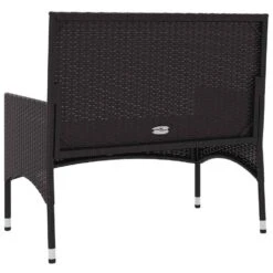 VidaXL - Tuinbank 2-zits - Zwart - Poly Rattan - Met Zwart Kussens -Leenbakker Winkel 32a2aa57248e4cef886f770c11336089