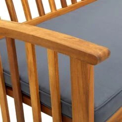 VidaXL - Tuinbank - Donkergrijs - Acaciahout - 119 Cm - Met Kussen -Leenbakker Winkel 34fab2691f8b47d69d1f6f6f119815ae