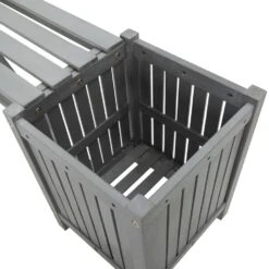 VidaXL Tuinbank Met 2 Plantenbakken 150 Cm Massief Acaciahout Grijs 6 VidaXL Tuinbank Met 2 Plantenbakken 150 Cm Massief Acaciahout Grijs -Leenbakker Winkel 36964584607f4916a94c82b7d5b1a1ff