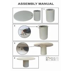 Tuintafel Rond 150cm - Wit Eco Composiet - Betonlook - Eden -Leenbakker Winkel 398ee2b5bac94e72a2ad90b3259dce3b 2