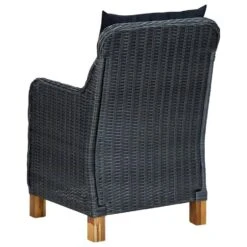 VidaXL - Tuinstoelen - Grijs - Poly Rattan - 2 Stuks - Met Kussens -Leenbakker Winkel 3a92d465991141c28c73c746b5016ec0