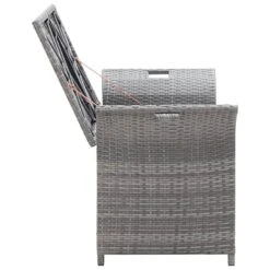 VidaXL Opbergbankje Met Kussen 138 Cm Poly Rattan Grijs -Leenbakker Winkel 3b68ad9b5a784d6a93cdebf97f2ca5bb