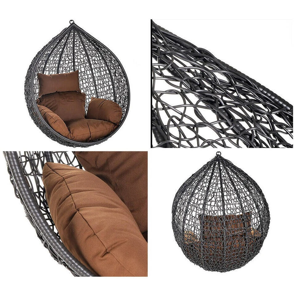 Merkloos HOME DELUXE Hangstoel CIELO Bruin Mand + Kussen 9 Merkloos HOME DELUXE Hangstoel CIELO Bruin Mand + Kussen - Afbeelding 9