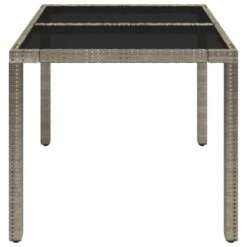 VidaXL - Tuintafel Met Glazen Blad - Grijs - Poly Rattan - 90 X 90 X 75 Cm -Leenbakker Winkel 414771d325834ce4a525eafbd0dd9c82