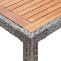VidaXL Tuintafel 190x90x75 Cm Poly Rattan En Massief Acaciahout Grijs -Leenbakker Winkel 424b71dc69f34f2ea424e5417bb77a77
