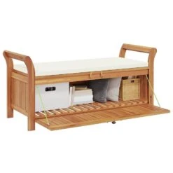 VidaXL - Tuinopbergbank - Bruin - Hout 18 VidaXL - Tuinopbergbank - Bruin - Hout -Leenbakker Winkel 454249f449d04e14826215775d9df0ac