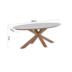 Scotland Tafel - 230x115 Cm - Light Teaklook - Centostone Napoli Sand -Leenbakker Winkel 463cc177047b462c97c796ce1b245cc0