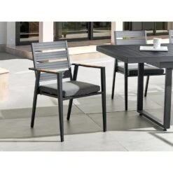 Beliani Tuinstoel TAVIANO - Zwart Aluminium 7 Beliani Tuinstoel TAVIANO - Zwart Aluminium -Leenbakker Winkel 47a1a9ca519b4ceb9ea1dae225c90685